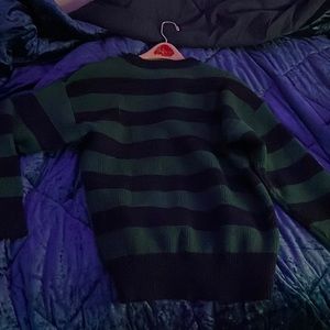 green and blue stripped sweater